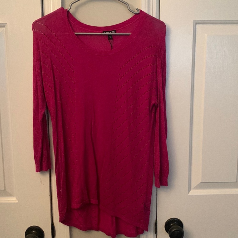 Hot pink light weight sweater